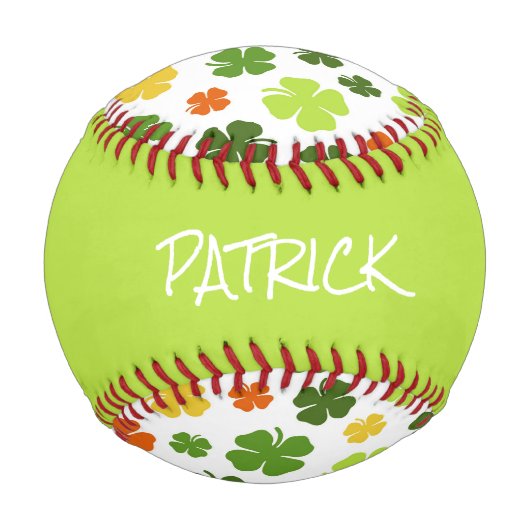 Irish Kleeblatts NAME Sports St Patricks Day Baseball (Rückseite)