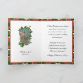 Irish Kleeblatts Vintag Angel Rose Scripting Feiertagskarte (Innenseite)