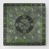 Irish Knot Design Square Acryl Wall Clock Quadratische Wanduhr (Vorderseite)