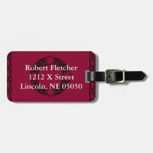 Irish Knot Designs Gepäckmarke Gepäckanhänger (Vorderseite horizontal)