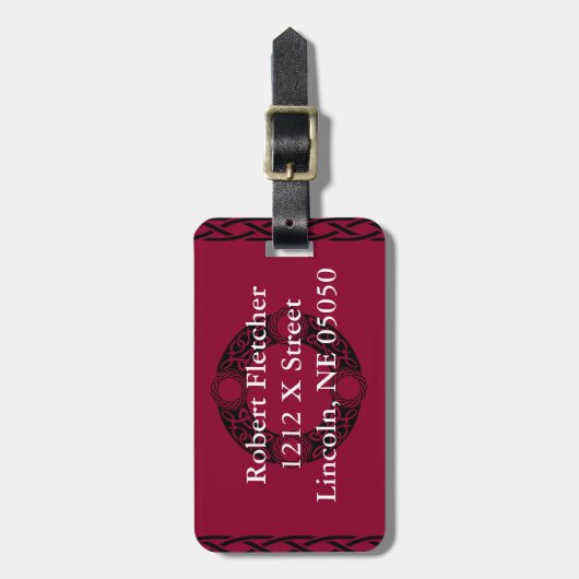 Irish Knot Designs Gepäckmarke Gepäckanhänger (Vorderseite vertikal)