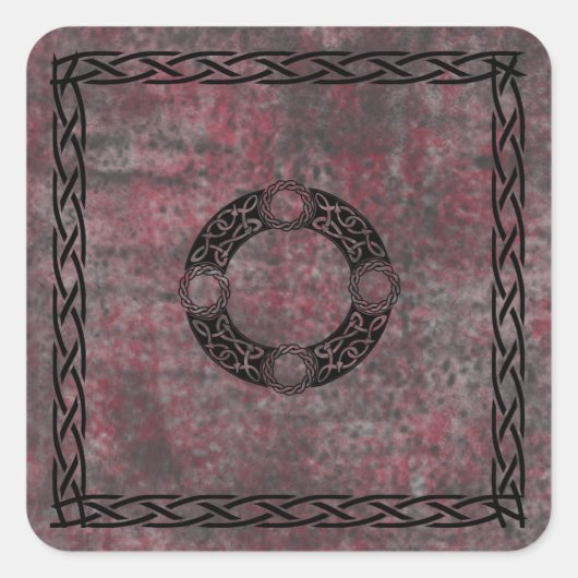 Irish Knot Designs Quadratischer Aufkleber (Vorderseite)