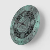 Irish Knot Designs Runde Wanduhr (Winkel)
