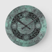 Irish Knot Designs Runde Wanduhr (Vorderseite)