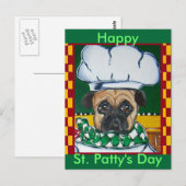 Irish Koch Mops Postkarte (Vorne/Hinten)