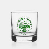 Irish küsst Truck mit Klee St. Patricks Day Whiskyglas (Rückseite)