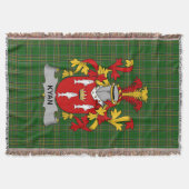 Irish Kyan oder O_Kyan Coat of Arms Familienwappen Decke (Vorderseite)