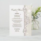 Irish Lace Couples Polterabend Einladung (Stehend Vorderseite)