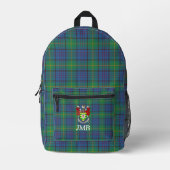 Irish Landkreis Donegal Tartan Personalisiert Bedruckter Rucksack (Vorderseite)
