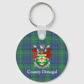 Irish Landkreis Donegal Tartan Personalisiert Schlüsselanhänger (Rückseite)