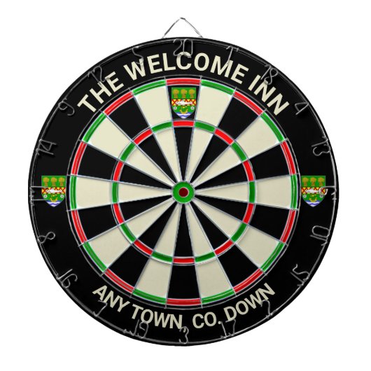 Irish Landkreis Down Ireland Dartboard Dartscheibe (vorne)