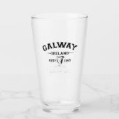 Irish Landkreis Galway Ireland Personalisiert Text Glas (Vorderseite)