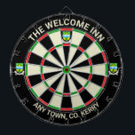 Irish Landkreis Kerry Ireland Dartboard Dartscheibe<br><div class="desc">Ideal für Bar, Pub, Hotel oder sogar Ihre eigene Zuhause in Landkreis Kerry, Irland. Es würde überall auf der Welt als Erinnerung dieses wunderschönen irischen Landkreises auch gut aussehen. Dieses Dartboard trägt das offizielle Landkreis Wappen auf dem Single zwanzig und auf jeder Seite. Ändern Sie den Text oben und unten...</div>