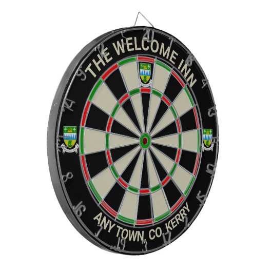 Irish Landkreis Kerry Ireland Dartboard Dartscheibe (Vorderseite Links)