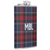 Irish Landkreis Louth Tartan Kariert Personalisier Flachmann (Rechts)