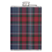 Irish Landkreis Louth Tartan Kariert Personalisier Flachmann (Rückseite)