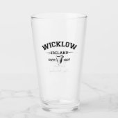 Irish Landkreis Wicklow Irland Personalisiert Text Glas (Vorderseite)