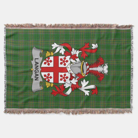 Irish Langan oder O_Longan Coat of Arms Family Cre Decke (Vorderseite)