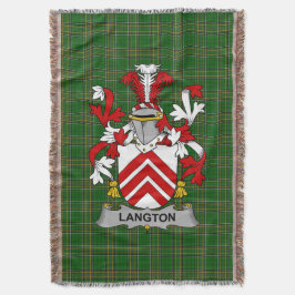 Irish Langton Coat of Arms Familienwappen Irland Decke