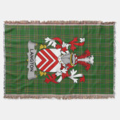 Irish Langton Coat of Arms Familienwappen Irland Decke (Vorderseite)