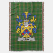 Irish Lany oder Laney Coat of Arms Familienwappen Decke (Vorderseite Vertikal)