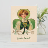 Irish Lass Party Einladung (Stehend Vorderseite)