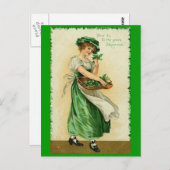 Irish Lass Postkarte (Vorne/Hinten)