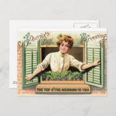 Irish Lass Postkarte (Vorne/Hinten)