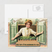 Irish Lass Postkarte (Vorne/Hinten)