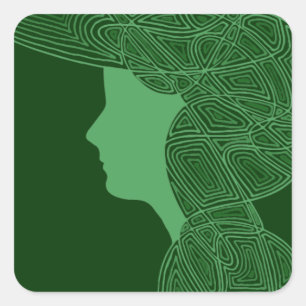 Irish Lass Quadratischer Aufkleber