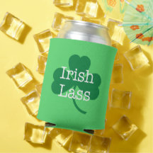 Irish Lass St. Paddy's Day Kleeblatt Can Cooler