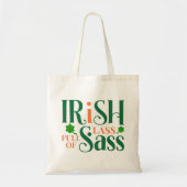 Irish Lass voll von Sass Funny St Patrick's Day Tragetasche (Vorne)