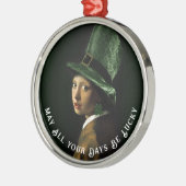 Irish Lass with a Pearring Ornament Aus Metall (Links)