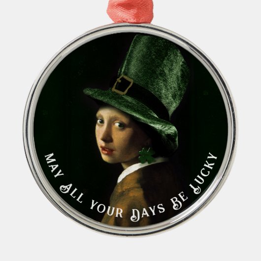 Irish Lass with a Pearring Ornament Aus Metall (Vorne)
