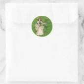 Irish Lassie mit Kleeblatt Stickers (Tasche)