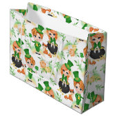 Irish Lassies And Gents Große Geschenktüte (Vorderseite Schrägansicht)