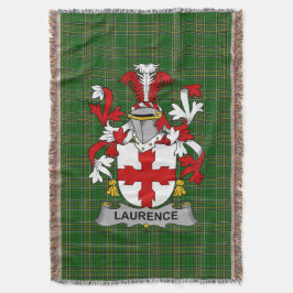 Irish Laurence Coat of Arms Familienwappen Irland Decke