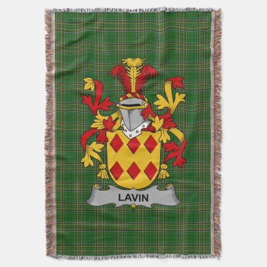 Irish Lavin oder O_Lavin Coat of Arms Familienwapp Decke (Vorderseite Vertikal)