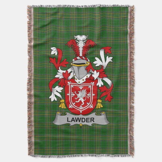 Irish Lawder oder Lauder Coat of Arms Familienwapp Decke (Vorderseite Vertikal)