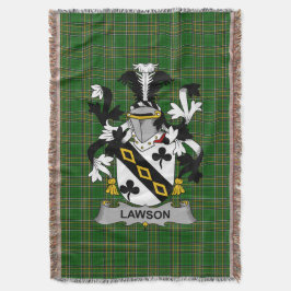 Irish Lawson Coat of Arms Familienwappen Irland Decke