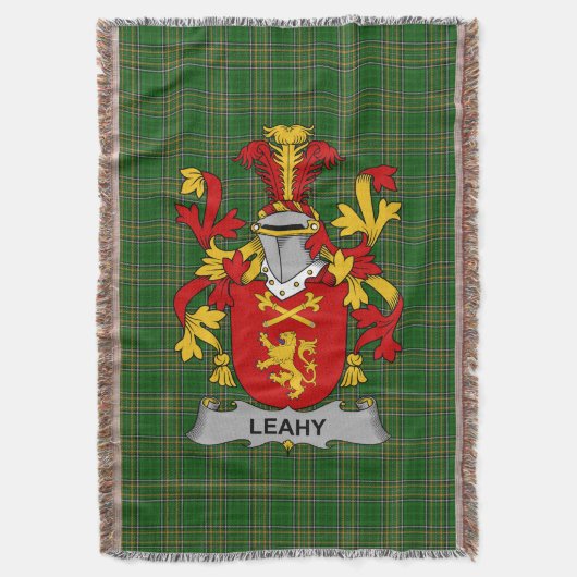 Irish Leahy oder O_Lahy Coat of Arms Familienwappe Decke (Vorderseite Vertikal)