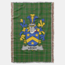 Irish Lecky oder Lackey Coat of Arms Familienwappe Decke
