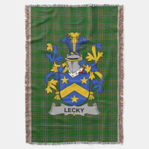 Irish Lecky oder Lackey Coat of Arms Familienwappe Decke