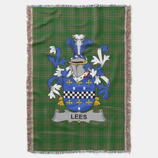 Irish Lees oder McAleese Coat of Arms Familienwapp Decke (Vorderseite Vertikal)