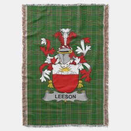 Irish Leeson Coat of Arms Familienwappen Irland Decke