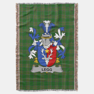 Irish Legg oder Legge Coat of Arms Familienwappen  Decke