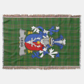 Irish Legg oder Legge Coat of Arms Familienwappen  Decke (Vorderseite)
