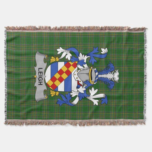 Irish Leigh oder McLaeghis Coat of Arms Family Cre Decke (Vorderseite)
