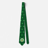 Irish Leprechaun & 4 Leaf Clover St Patrick's Day Krawatte (Vorderseite)