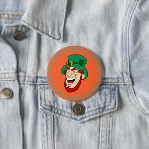 Irish Leprechaun Button